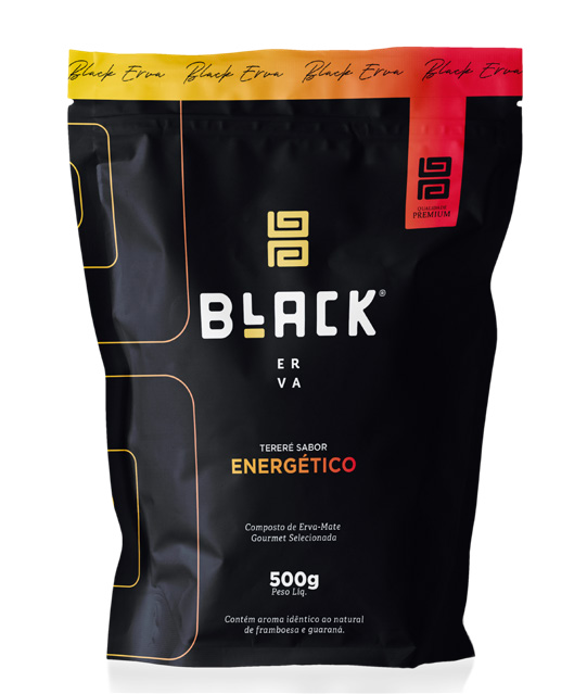 Embalagem Black Erva ENERGÉTICO